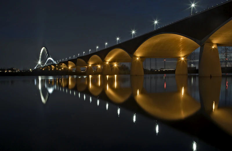 a bridge that is over a body of water